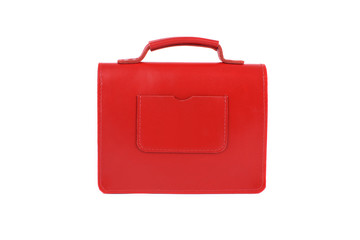 Leather bag on a white background, isolated