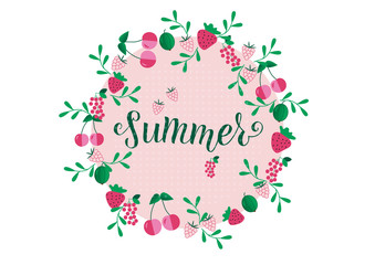 SUMMER-season vocation, weekend, holiday badge. Summer time wallpaper. Summer vector lettering text. Happy Summer Day. EPS 10