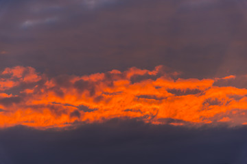 Clouds at the sunset