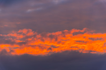 Clouds at the sunset