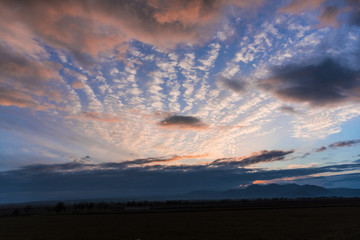 Clouds at the sunset