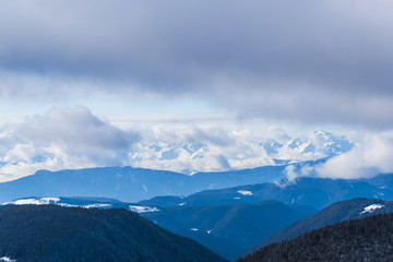 Obraz premium Ski resort in Dolomites Mountains