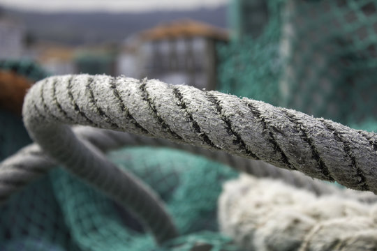 Fishing nets and rope