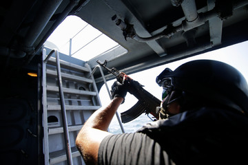 Romanian special forces marine boards &lsquo;Regele Ferdinand&rsquo; frigate