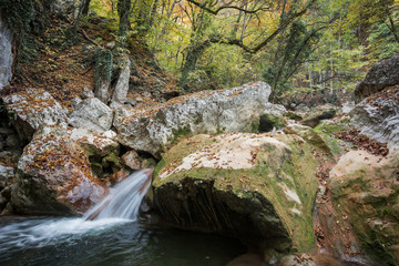 Fototapeta premium Waterfall. The Grand Canyon. The Republic of Crimea.