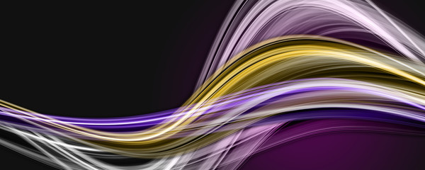 Abstract elegant wave panorama design with space for your text