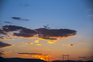 Clouds at trhe sunset