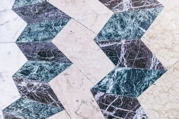 Marble blue azure turquoise background, beautiful zigzag stains and patterns