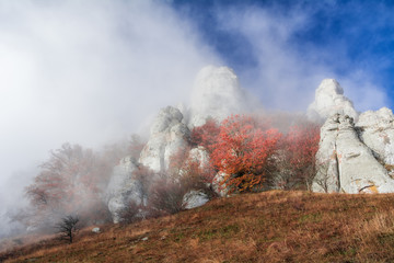 Fototapeta na wymiar Mountain range Demerdzhi, the Republic of Crimea.