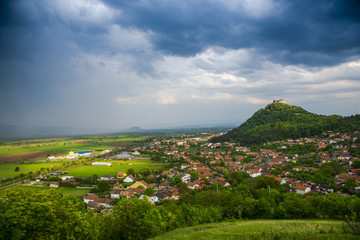 Storm clouds at the Deva, Hunedoara ,Romania
