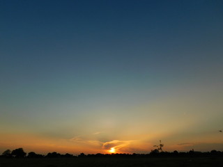 sunset, sky, nature, landscape, view