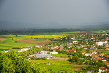 Storm clouds at the Deva, Hunedoara ,Romania
