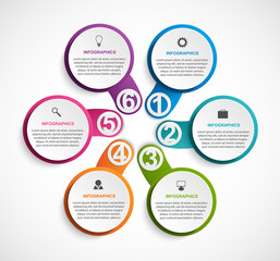 Abstract options infographics template. Infographics for business presentations or information banner.