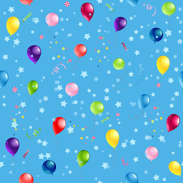 Blue pattern balloons