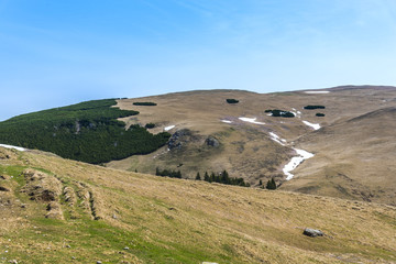 landscape at cota 2000 in the springtime, Romania, Bucegi mountains