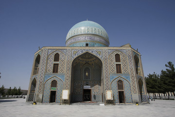 Fototapeta na wymiar View of Gombade Sabz Mausoleum in Mashad