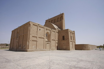 Side view of the Shaykh Zayn Al-Din Mausoleum in Taybad, Iran