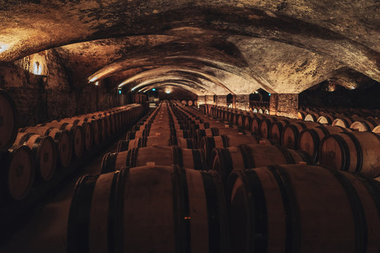 Wine Cellar In Burgundy, France