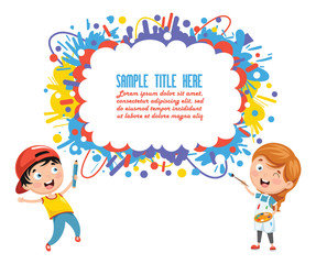 Vector Illustration Of Kids Background