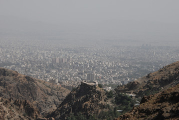 Fototapeta premium View of central Tehran from the nearby Tochal mountain