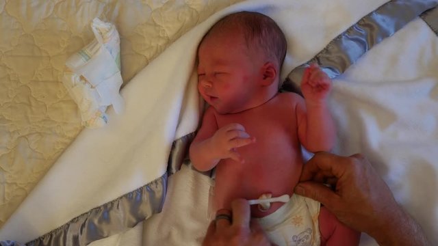Baby Getting Diaper Changed.
