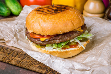 Burger with meat