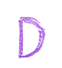 Single hand drawn letter isolated