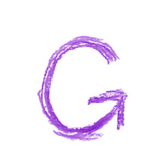 Single hand drawn letter isolated