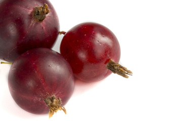 Red gooseberry isolated on a white background