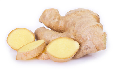 Ginger on white background