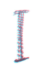 Single hand drawn letter isolated