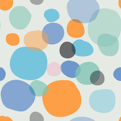 vector seamless geometric pattern swatch. trendy colors.doodles hand drawn. spotty spots polka dot