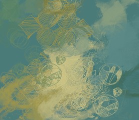 Contemporary art. Hand made art. Colorful texture. Modern artwork. Brushstrokes. Artistic background image. Abstract painting on canvas. Charcoal.