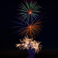 Obraz premium Fireworks at the Lake