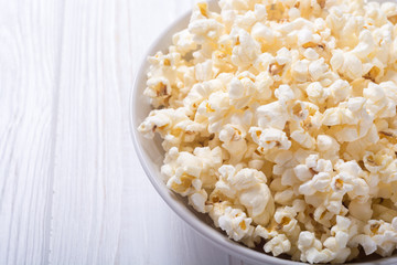 Popcorn snack in bowl