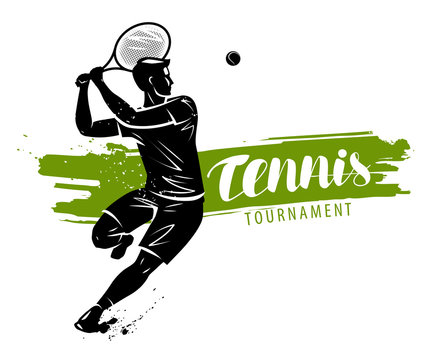 Tennis Banner. Sport Concept, Vector Illustration