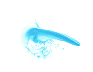 Splash of liquid in motion isolated