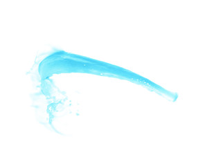 Splash of liquid in motion isolated