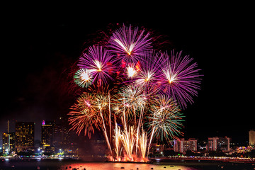 International Fireworks Festival over Pattaya City and Beach
