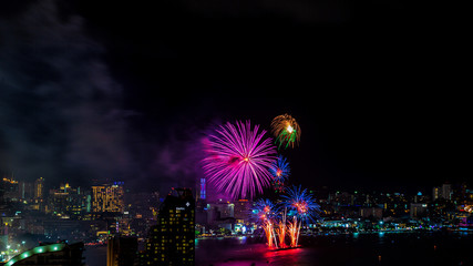 International Fireworks Festival over Pattaya City and Beach