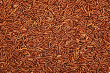 Surface covered with the red rice