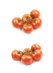 Ripe red tomato isolated