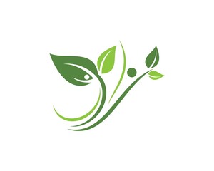 Logos of green leaf ecology nature element