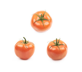 Ripe red tomato isolated