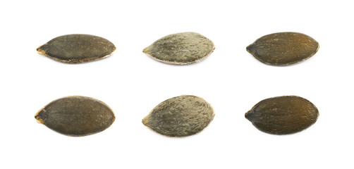 Single pumpkin seed isolated