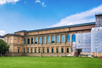 Munich, Germany June 09, 2018: Building of Alte Pinakothek (Art Museum), Old Master paintings museum in Kunstareal, Munich.