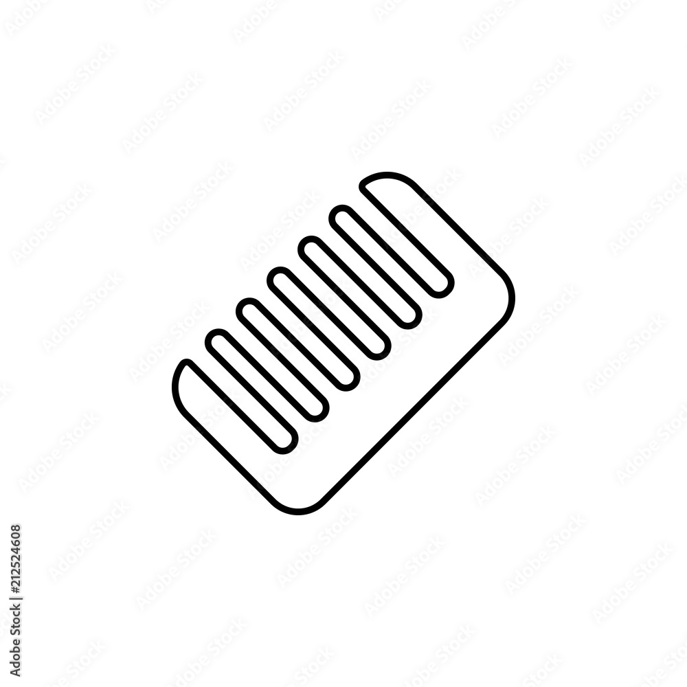 Poster comb icon. Element of make up and cosmetics icon for mobile concept and web apps. Outline dusk style comb icon can be used for web and mobile