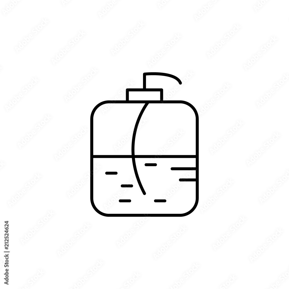 Poster liquid soap icon. element of make up and cosmetics icon for mobile concept and web apps. outline dus
