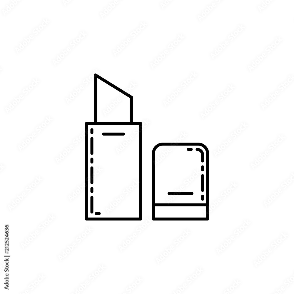 Poster pomade icon. element of make up and cosmetics icon for mobile concept and web apps. outline dusk sty