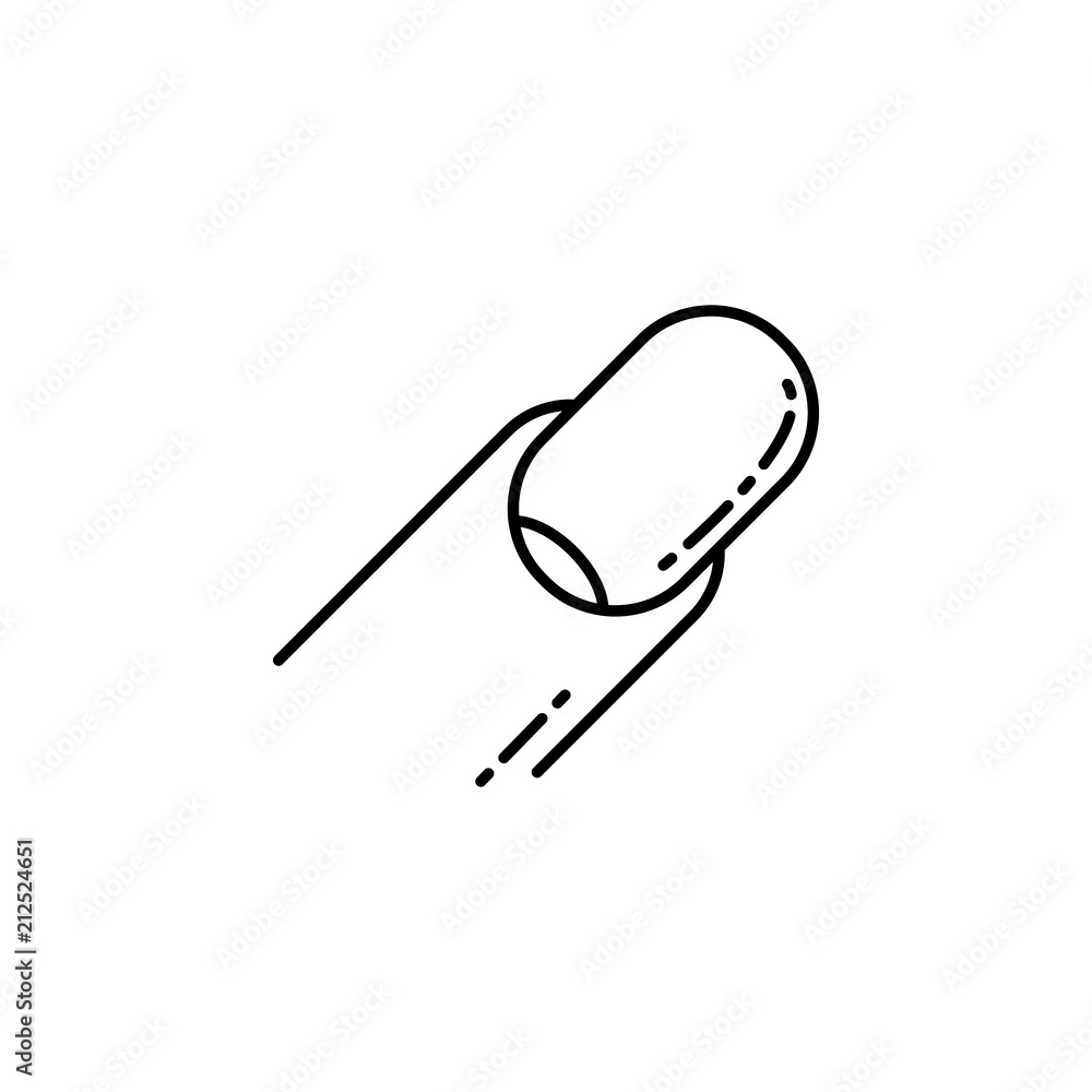 Poster nail icon. element of make up and cosmetics icon for mobile concept and web apps. outline dusk style